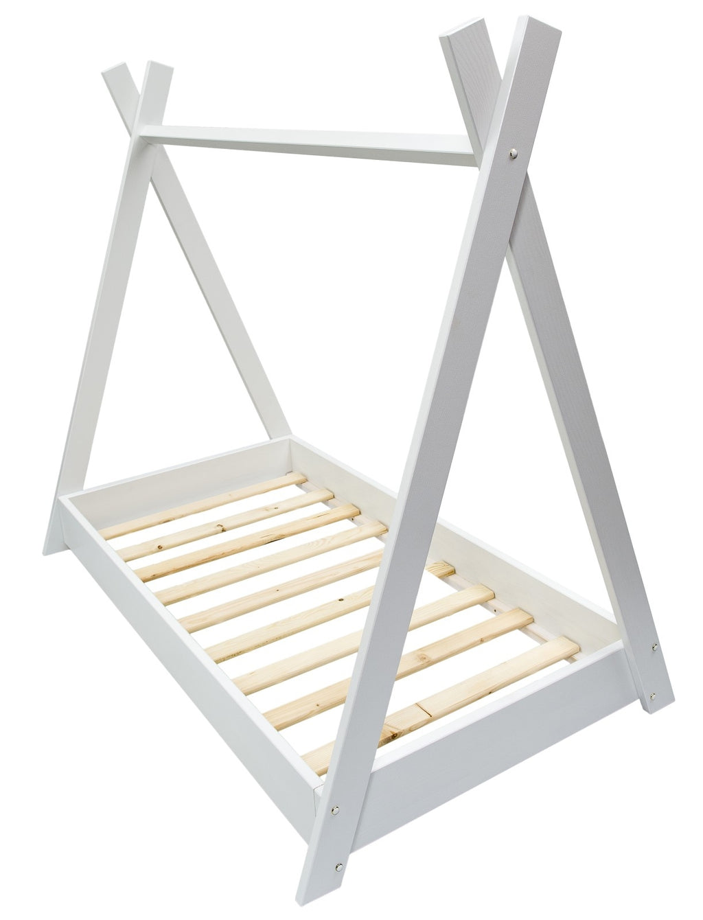 Tipiformad barnsäng i trä med standardmadrass 160 × 80