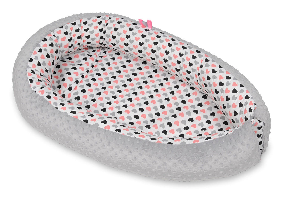 Babynest i minky för nyfödda