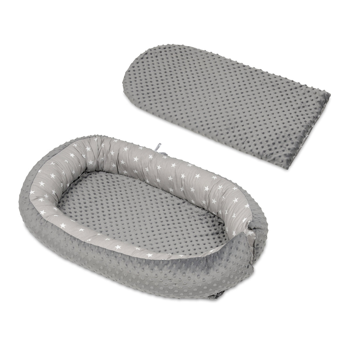 Babynest i minky för nyfödda