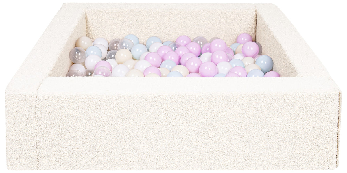 velinda 26607 square boucle ball pit with 300 balls 5 elements