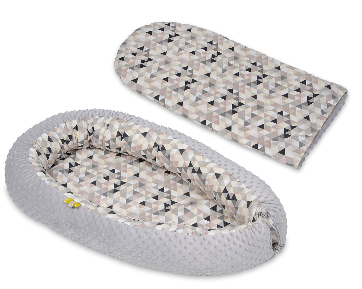 Babynest i minky för nyfödda
