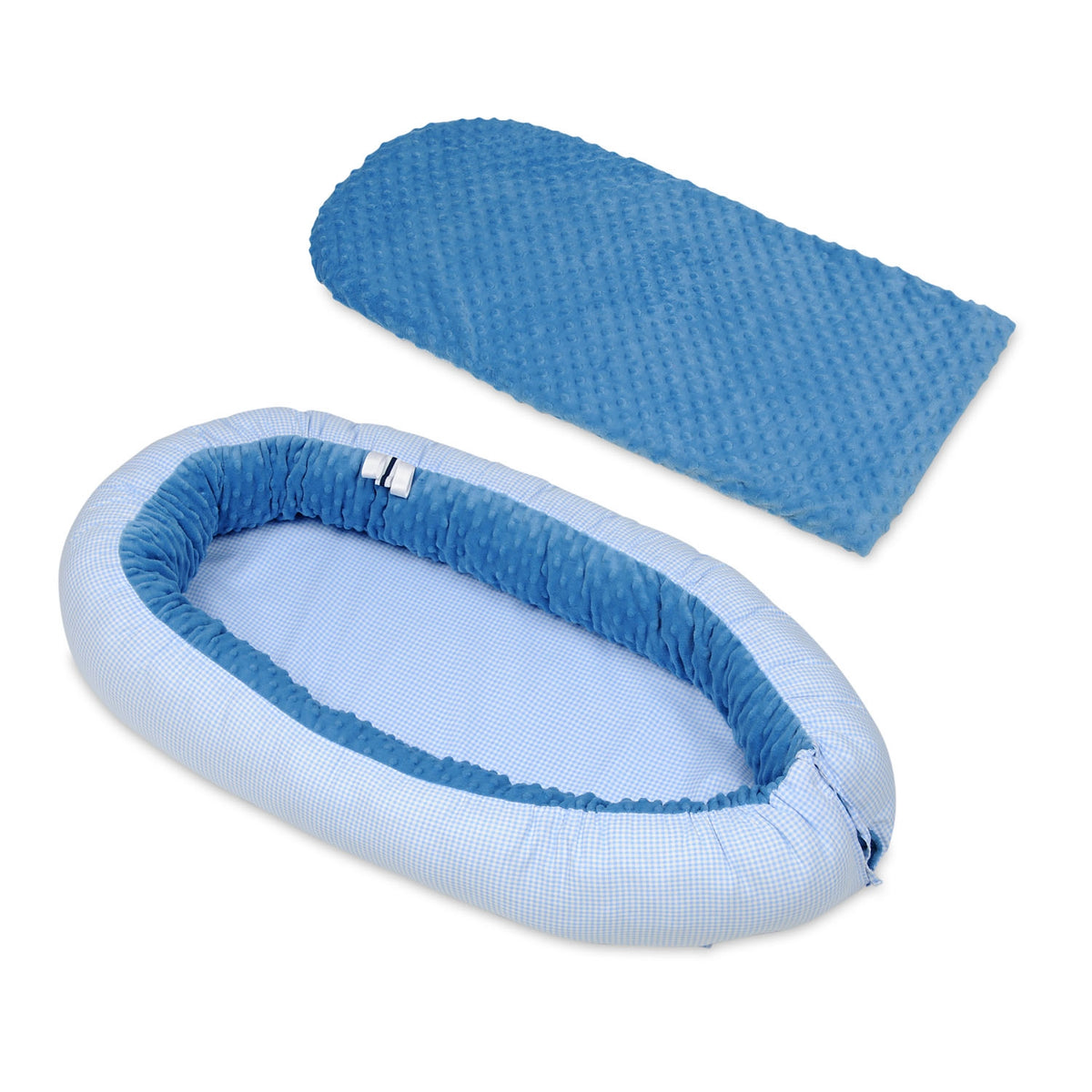 Babynest i minky för nyfödda