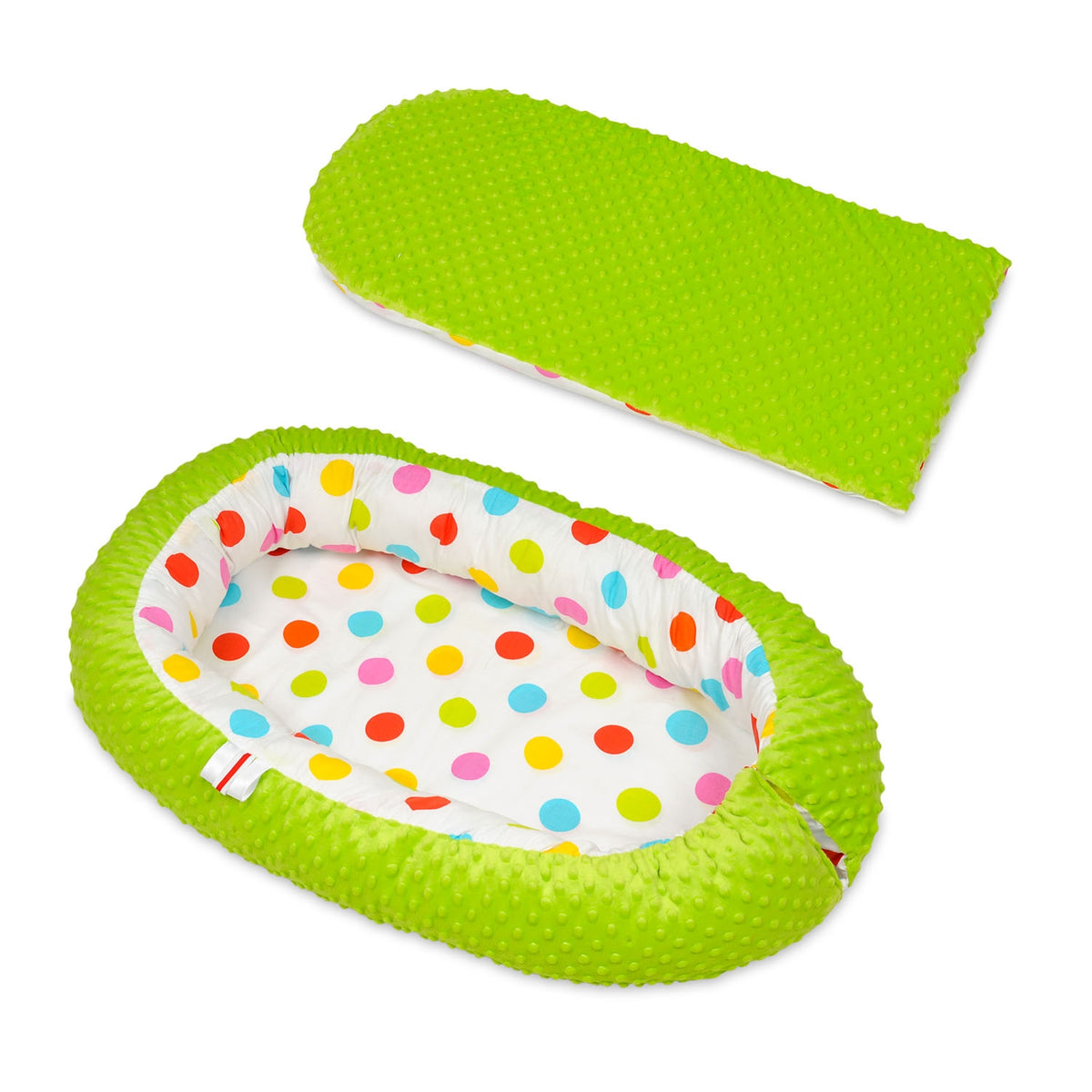 Babynest i minky för nyfödda