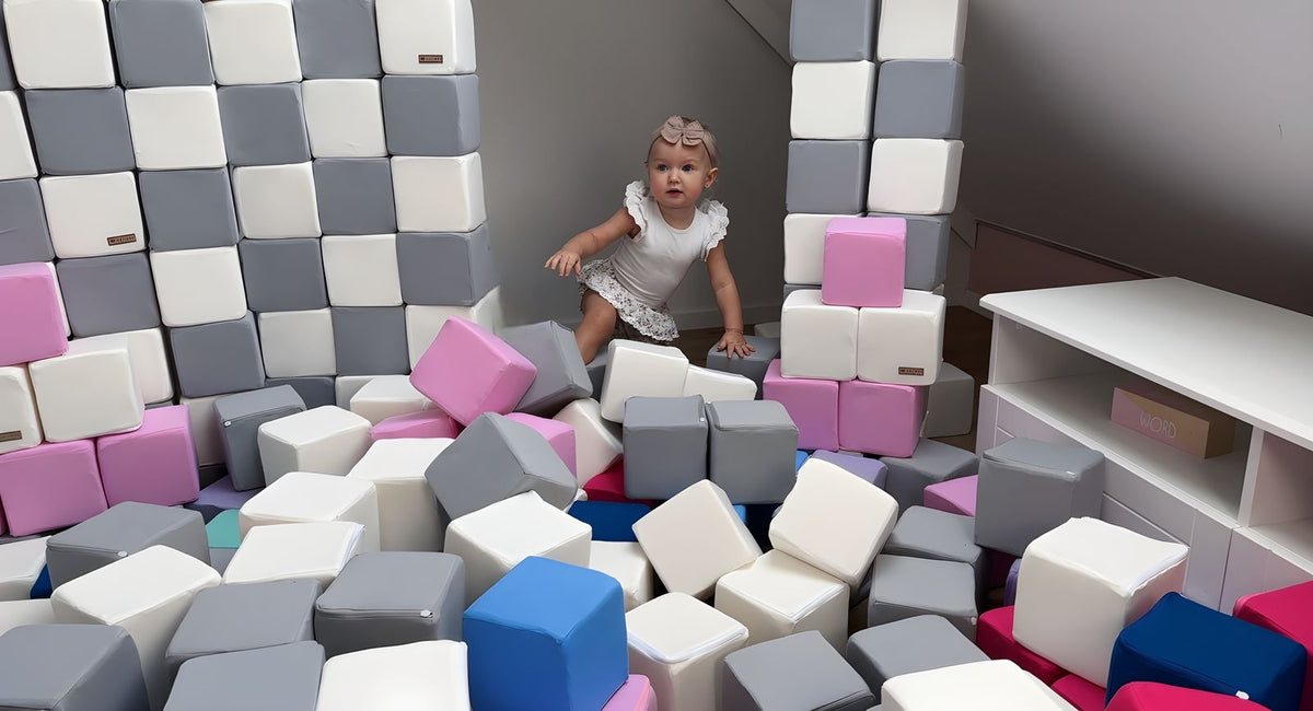 Pyramidset med 45 stora skumblock