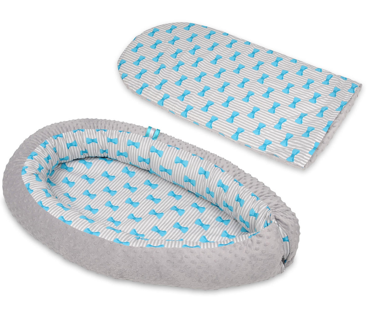 Babynest i minky för nyfödda