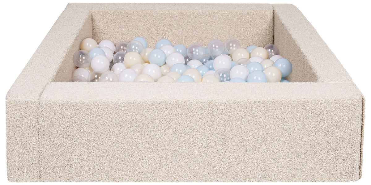 velinda 26607 square boucle ball pit with 300 balls 5 elements