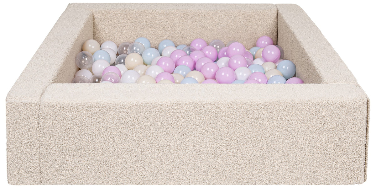 velinda 26607 square boucle ball pit with 300 balls 5 elements