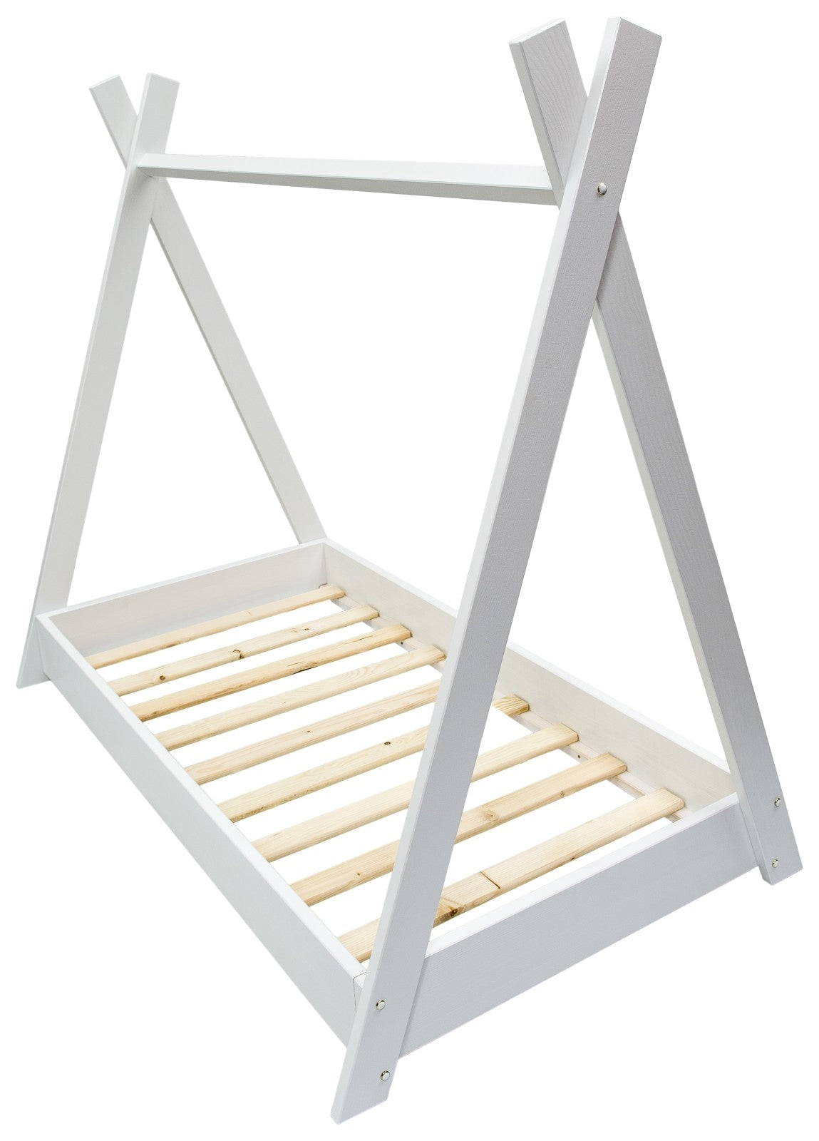 Tipiformad barnsäng i trä med ECO-madrass 160 × 80