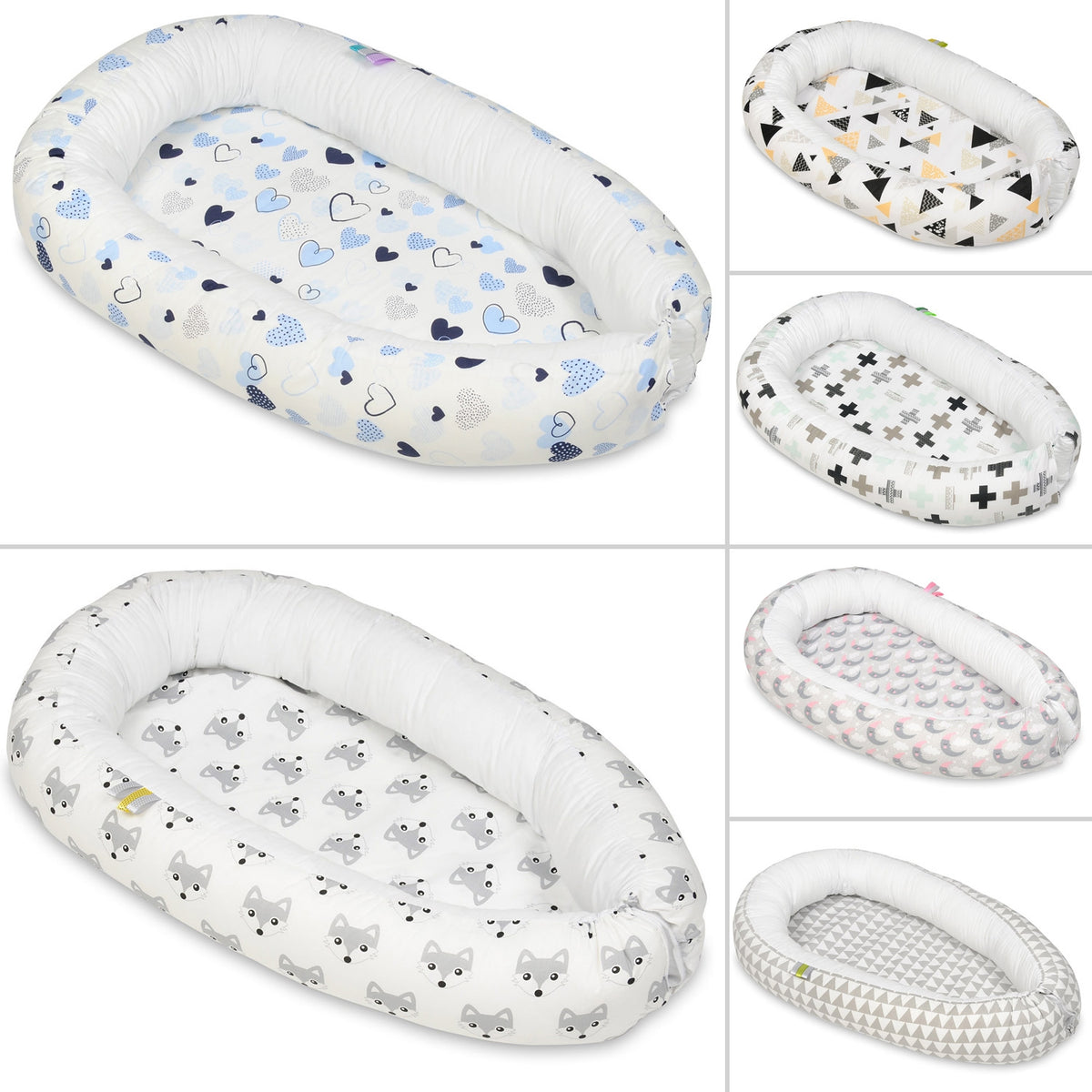 Babynest i 100 % bomull för nyfödda