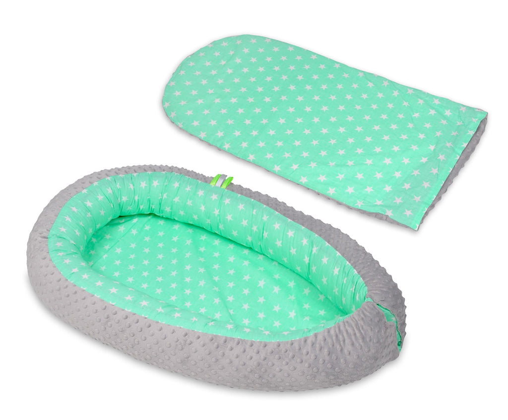 Babynest i minky för nyfödda