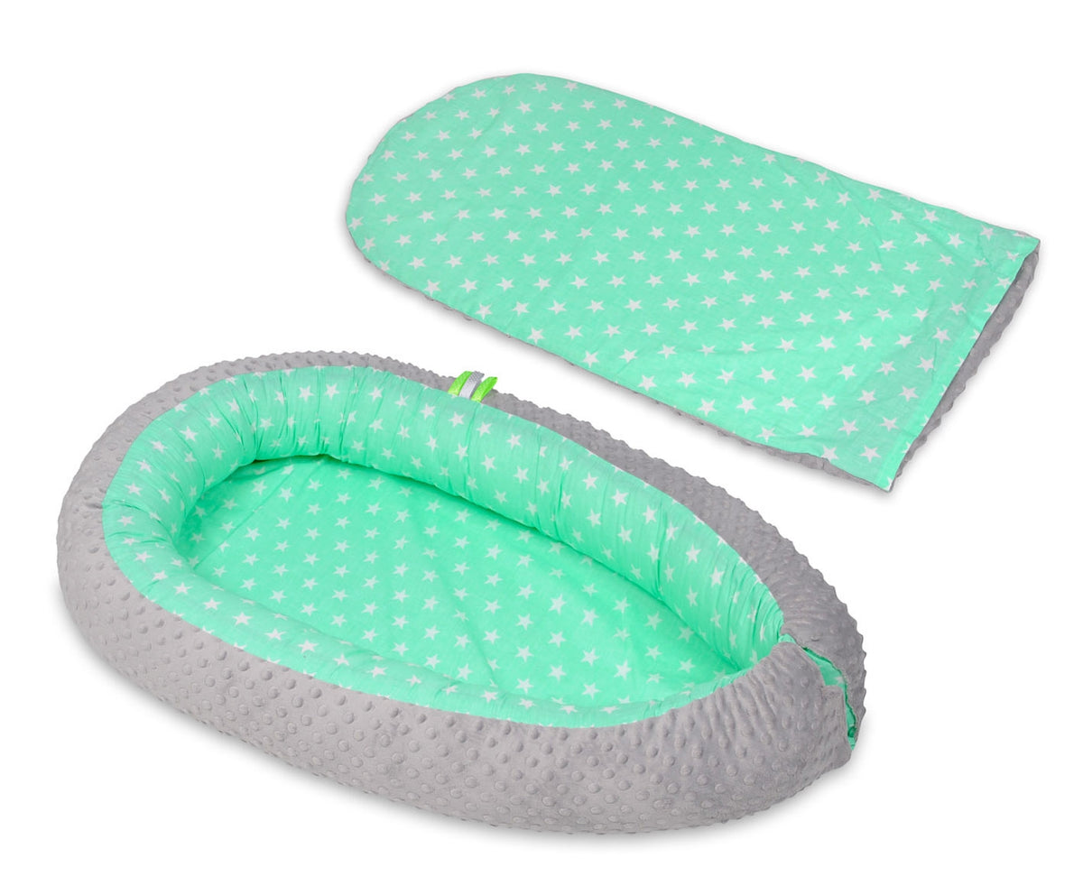 Babynest i minky för nyfödda