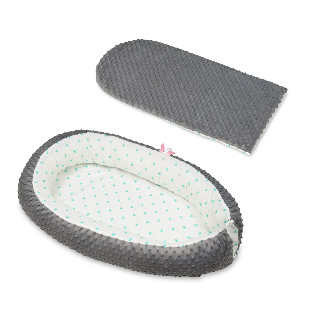 Babynest i minky för nyfödda