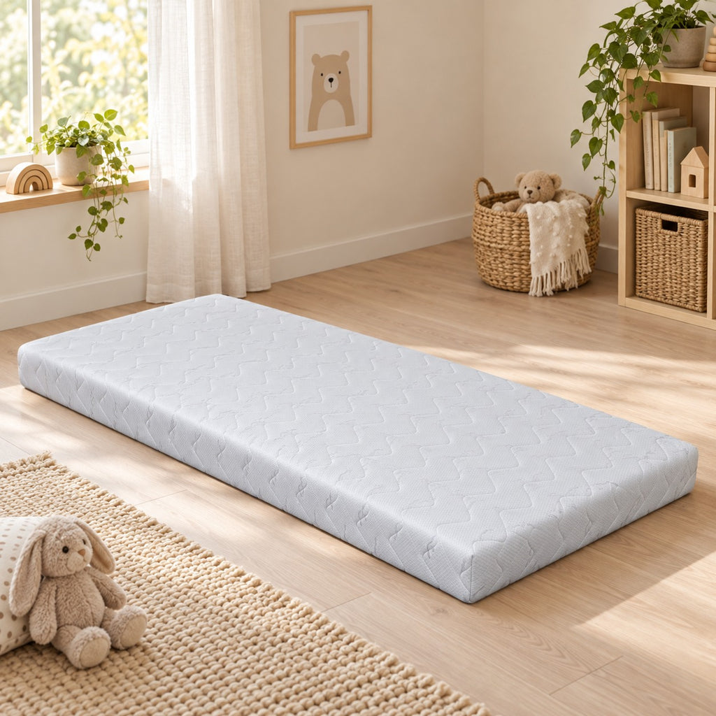 Standardmadrass 190 × 90 × 12 cm i skandinavisk hemmiljö – ELVI KIDS